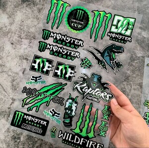 防水反射 ステッカー / モンスターエナジー / バイク　/　車　/ バイクステッカー ヘルメットステッカー MONSTER ENERGY デカール　BMX！！