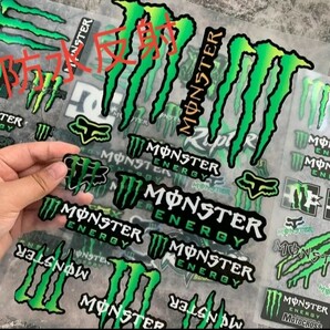 防水反射 ステッカー / モンスターエナジー / バイク / 車 / バイクステッカー ヘルメットステッカー MONSTER ENERGY デカール BMX！の画像1