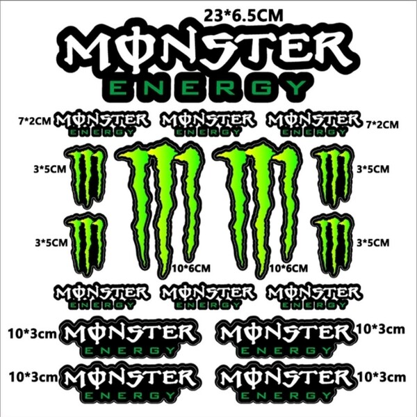 防水反射 ステッカー / モンスターエナジー / バイク / 車 / ストリート バイクステッカー ヘルメットステッカー MONSTER ENERGY MotoGP