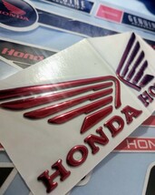 防水反射　Honda Racing ステッカー / 3M 立体樹脂 ホンダ Logo ２枚 (右/左)ヘルメットステッカー　バイクステッカー　デカール_画像2