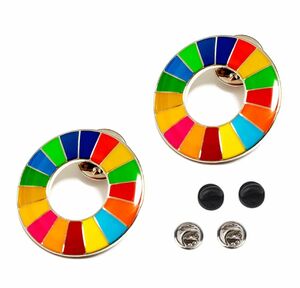 【国連本部公式最新ガイドライン仕様】 SDGs ピンバッジ 25mm 2個セット