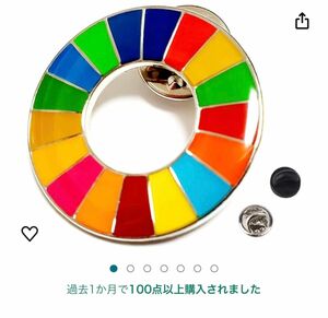 【国連本部公式最新ガイドライン仕様】 SDGs ピンバッジ 25mm 1個