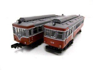 【動作確認済】箱根登山鉄道 モハ2形 108 109 2両セット 動力車(カスタム)有り トミーテック 鉄道コレクション/鉄コレ Nゲージ/60サイズズ