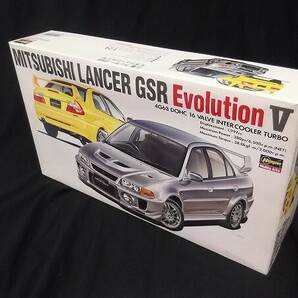 【内袋未開封/未組立】HASEGAWA/長谷川製作所 MITSUBISHI/三菱 ランサー/LANCER GSR Evolution V 1/24 CD-19:1800/佐川80サイズの画像9