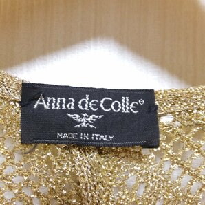 Q849 Anna de Colle アンナデコ―レ ゴールド カーディガン イタリア製の画像3