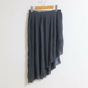 X787　新品　ZARA　ザラ　グレー　アシンメトリー　スカート　M　【メ便】