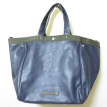 M471★美品★　LE SAC FAVORI　ネイビー　大容量　トート　ショルダーバッグバッグ_画像1