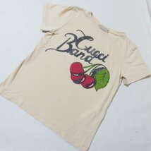 BM94　GUCCI　グッチ　チルドレンズ　ベージュ　チェリー　半袖　Tシャツ　５　キッズ　子供服　さくらんぼ　110cm　イタリア製　【メ便】_画像1