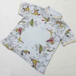 BM85 beautiful goods DOLCE&GABBANA Dolce & Gabbana gray bird pattern polo-shirt with short sleeves 4 100cm Italy made Kids child clothes [me flight ]