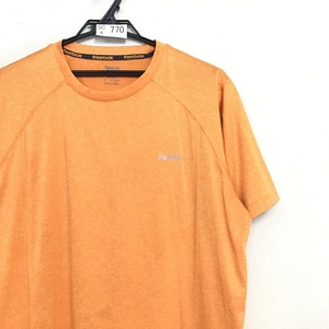 SC9-770◆格安良品◆【Reebok リーボック】半袖 スポーツTシャツ【メンズ M】オレンジ ランニング ジョギング トレーニング マラソン ジム