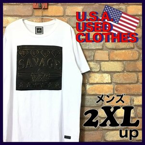 ME10-765★超大きいサイズ★状態良好!!★【CR-24E BORDO CROMATO】立体デザイン 半袖 Tシャツ【メンズ XXL】白 USA古着 ストリート