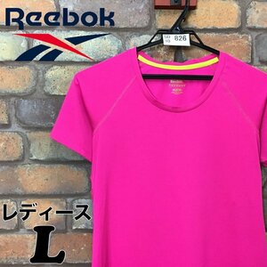 SD10-826★海外モデル★訳あり 格安★【Reebok リーボック】PLAY DRY クルーネック 半袖 Tシャツ【レディース M】薄手 ジム インナー 古着