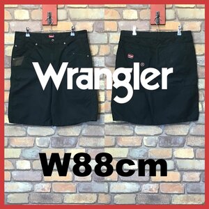 SP1-425★雰囲気抜群!!★USA古着★【Wrangler ラングラー】ブラック カーゴショーツ【W34 メンズ L】短パン ハーフパンツ ワーク 無地