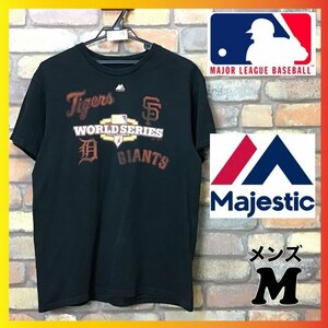 ME2-815★USA買付商品!!★【WORLD SERIES 2012】ジャイアンツ×タイガース 半袖 コットンTシャツ【メンズ M】黒 USA古着 メジャー MLB