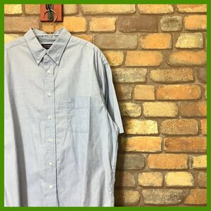 ME11-279★アメリカ買付商品 USAビッグサイズ XL【ROUNDTREE＆YORKE】半袖 無地 ボタンダウンシャツ【メンズ XL】水色 大きいサイズの画像8