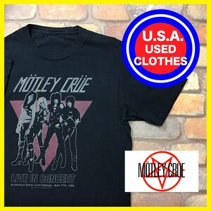 ME12-100★USA直輸入★【MOTLEY CRUE】ライブT フロントプリントTシャツ【メンズ M程度】ブラック バンドT ロックT オフィシャル