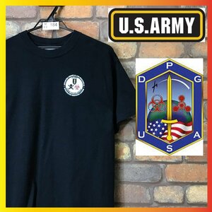 ME3-184★状態良好★USA直輸入!!★【US ARMY アメリカ陸軍】ダグウェイ実験場 半袖 Tシャツ【メンズ M】黒 USA古着 ミリタリー アメカジ