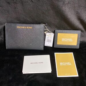 新品 MICHAEL KORS マイケルコース 財布 ミニウォレット 折り財布 ブラック ウォレット