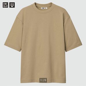 UNIQLO【新品】 UエアリズムコットンオーバーサイズTシャツ5分袖 Lサイズ