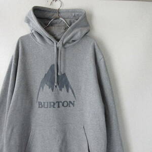 ○良品 BURTON バートン◆スウェット パーカー フーディー プリント◆メンズ グレー Mサイズ