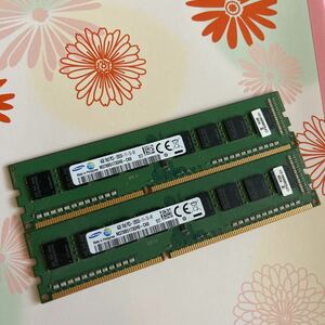 SAMSUNG 4GB 1Rx8 PC3-12800U 2枚セット