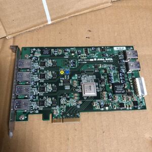 (921)AVAL DATA APX-3424 4ポートUSB3.0インターフェイス画像入力ボード PCIe x4 300MB/s