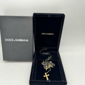 【OP12842HK】1円～ ドルチェ＆ガッバーナ Dolce&Gabbana ネックレス ペンダント チェーン 十字架 クロスの画像1