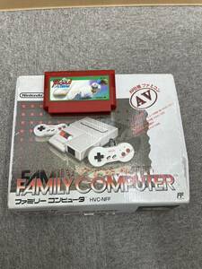 【MC3792YR】1円スタート 任天堂 FAMILY COMPUTER ファミコン HVC-NFF 燃えろプロ野球 セット テレビゲーム コントローラー2個 