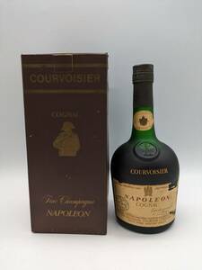 【OP13128SA】1円～ 未開栓 COURVOISIER NAPOLEON COGNAC クルボアジェ ナポレオン コニャック ブランデー グリーンボトル 700ml 古酒 洋酒