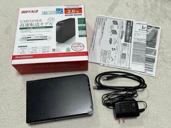 BUFFALO 外付けハードディスク 外付けHDD HD-LBU3-BKC 2TB パソコン テレビ フォーマット済