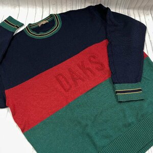 M002 G3 (60) Daks Golf Dachshor Trint Sweater Crew Neck 100% Размер L Ретро Винтаж старая одежда