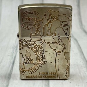 m002 D3(30) 16 ZIPPO ジッポーAmerican Classic Windy アメリカンクラシック ウィンディ 2008年製 ヴィンテージ USA オイルライター