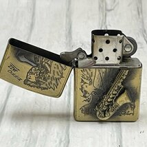 m002 D3(30) 24 ZIPPO ジッポー JAZZ ジャズ 2003年製 サックス 奏者 ヴィンテージ USA オイルライター 喫煙グッズ 喫煙具_画像3