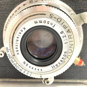 f001 C Konica コニカ レンジファインダー Konishiroku Hexanon 1:2.8 50mm 小西六 フィルムカメラ 動作未確認 ジャンクの画像5