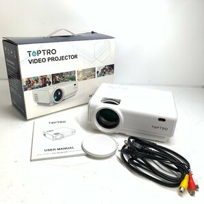 f001 E TOPTRO LED プロジェクター TR21 日本語取扱説明書付き 小型 ホームシアター リモコン欠品の画像1