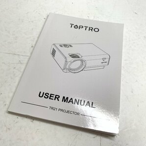 f001 E TOPTRO LED プロジェクター TR21 日本語取扱説明書付き 小型 ホームシアター リモコン欠品の画像8