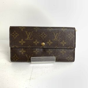 f001 C LOUIS VUITTON ルイヴィトン M61734 モノグラム 旧ポルトフォイユ サラ 二つ折り 長財布 ウォレット 札入れ 小銭入れ ブラウン系