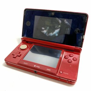 f001 E 7. Nintendo 3DS レッド CTR-001 本体 任天堂 ゲーム機 ハード ジャンク