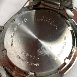 f001 Z4 2. SEIKO セイコー 7N43-9080 ネイビー文字盤 デイデイト 3針 ラウンドフェイス メンズ クォーツ QUARTZ QZ 腕時計 非稼働の画像5