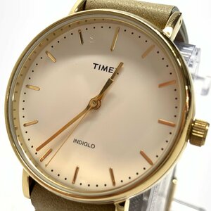 f001 B 未使用保管品 TIMEX タイメックス INDIGLO Weekender Fairfield TW 2P98500 レザーベルト ウォッチ 腕時計