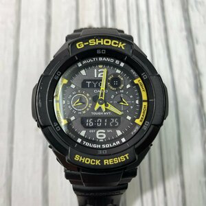 m002 H1(60) G-SHOCK GW-3500B 5173 Sky Cockpit radio wave solar multiband 6 black yellow Digi-Ana wristwatch operation 