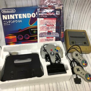 m001 J(100) 任天堂 NINTENDO64 ニンテンドウ64 本体 コントローラー アダプター 箱説付 NUS-001 スーパーファミコン SHVC-001 SFC 現状渡