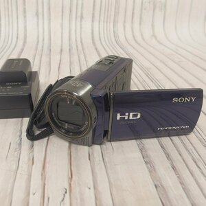 f002 Y3 ソニー SONY HANDYCAM HD HDR-CX180 デジタルビデオカメラ バッテリーチェンジャー付き 動作未確認