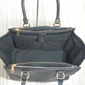 f002 2Fbag 美品 COACH コーチ クロスビー キャリーオール 2way ハンドバッグ F14928 クロスグレイン レザーの画像8