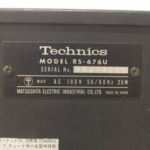 f002 KAIDAN テクニクス カセットデッキ 中古品 Technics RS-676U ステレオ テープデッキ オーディオ 音響機器 通電はしています。_画像10