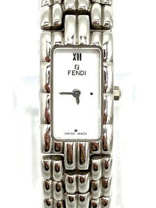 【え沖】 ☆ フェンディ 660L QZ クオーツ 白文字盤 SSベルト 腕時計 FENDI レディース 時計 アクセサリー ジャンク品 MDZ01MNB83