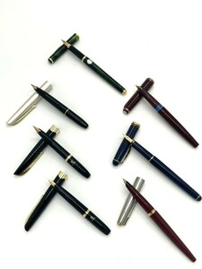 【え沖】 ☆ 万年筆まとめ MONTBLANC NO22 PLATINUM 18K 細軟 極細 14K PARKER 45 SORBONNE 992 PIROT JAPAN Cavalier MDZ01MNB11