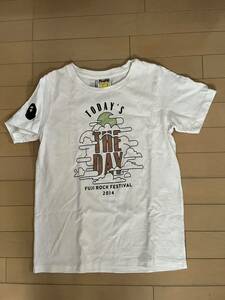 A BATHING APE 半袖Tシャツ XS フジロック 2014 イベントT エイプ レディース FUJI ROCK FESTIVAL 2014 送料無料