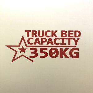 最大積載量 350kg カッティングステッカー 縦6cm横12cm ステッカー シール 軽トラ サンバー アクティ ハイゼット キャリイ ミニキャブ