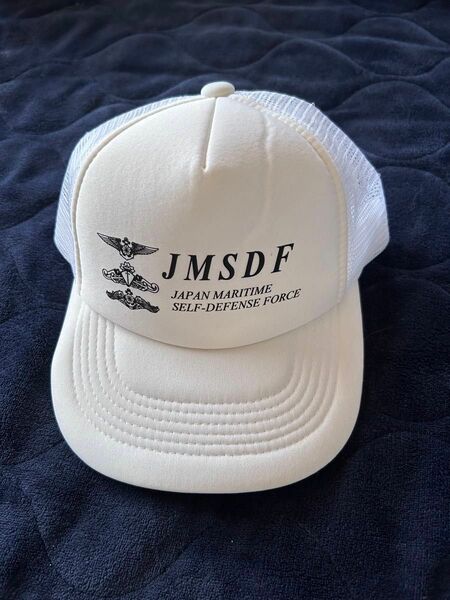 海上自衛隊☆JMSDF メッシュキャップ 帽子 キャップ　一般公開当選者　記念キャップ　ホワイト　白キャップ